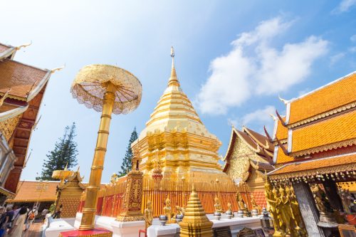 Wat Phrathat Doi temple at Suthep in Chiang Mai