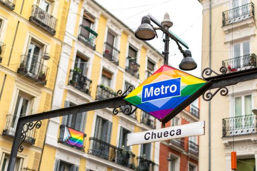 Metro entrance in Chueca