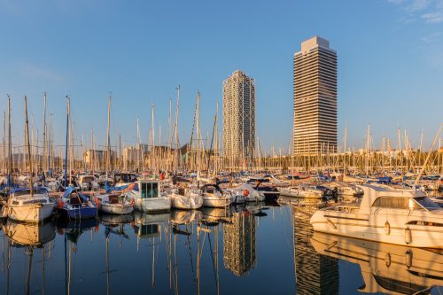 Olympic harbor in Barcelona