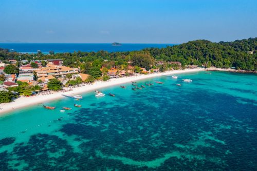 Aerial view of Pattaya Beach on Koh Lipe