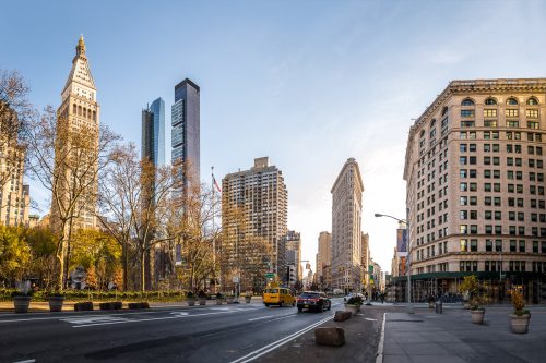 Neighborhood around the Flatiron Building in New York City