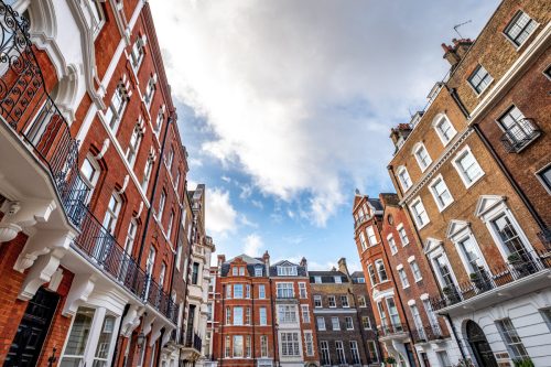 Marylebone houses in London