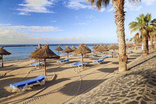 Los Cristianos beach in Tenerife